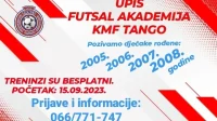Vrijeme je za neke nove klince: KMF Tango vrši upis u Akademiju futsala