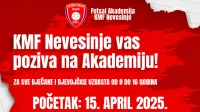 Želiš trenirati futsal? Priključi se Futsal Akademiji KMF Nevesinje!